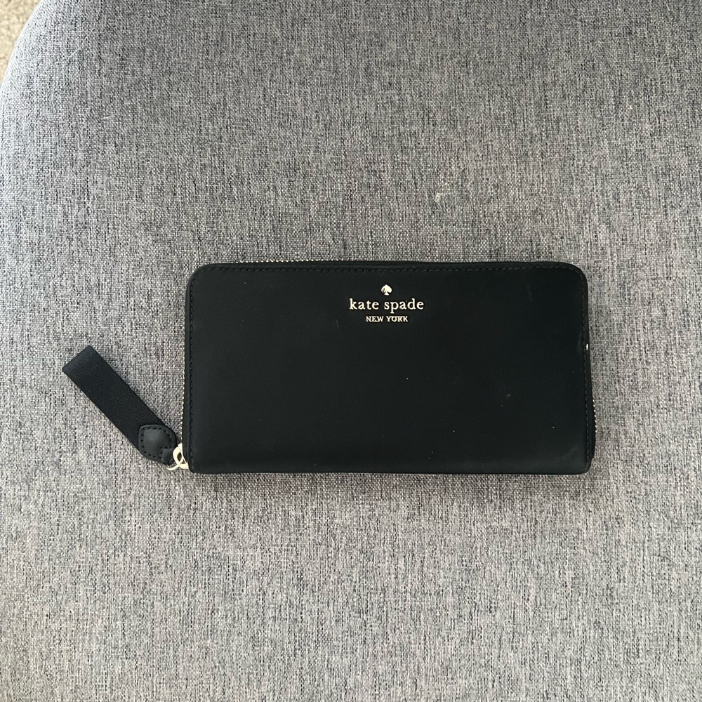 Kate Spade Black Zip-Around Wallet